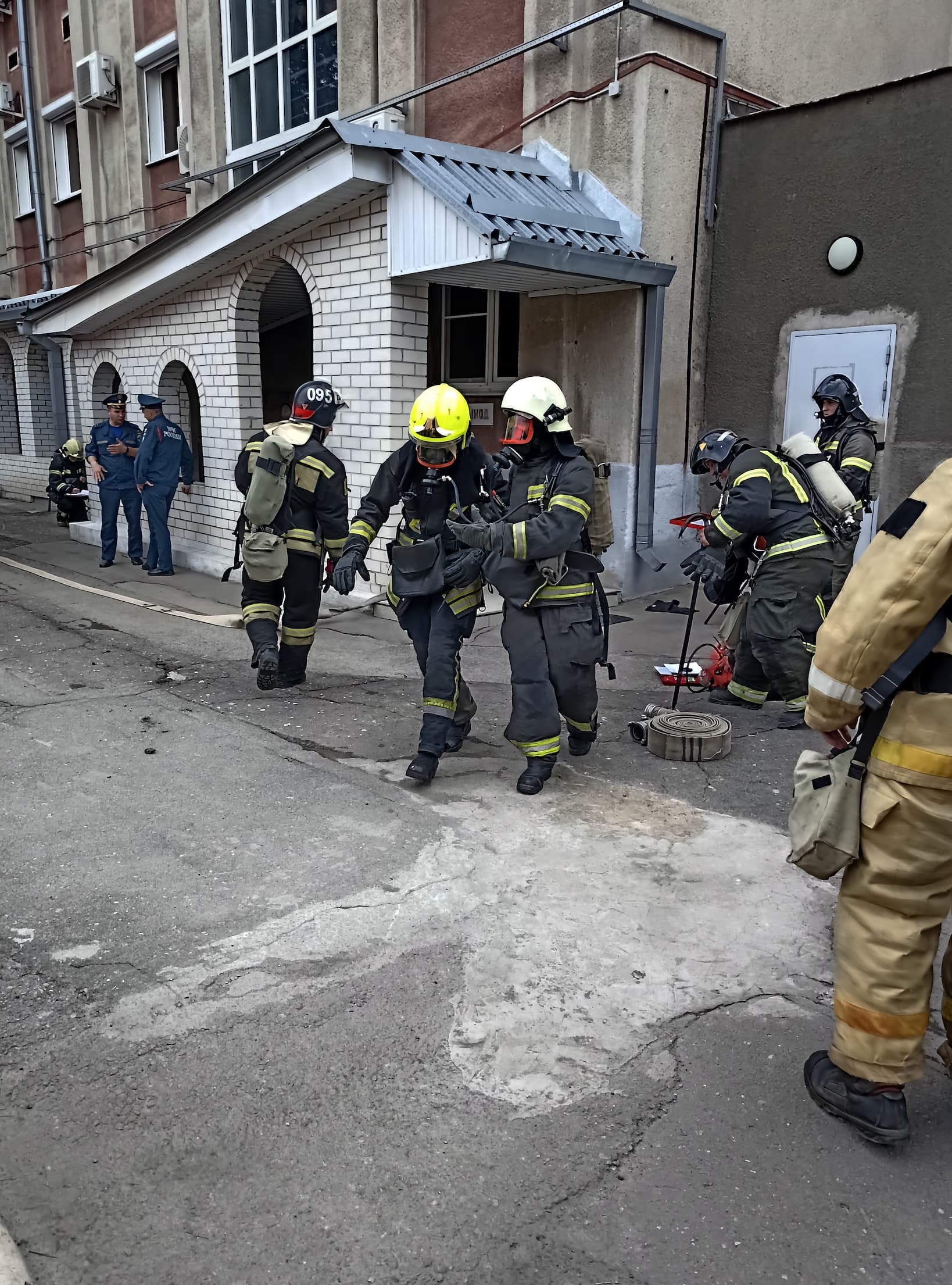 Отработка действий сотрудников МЧС на базе БУЗ ВО "ВОКОБ"